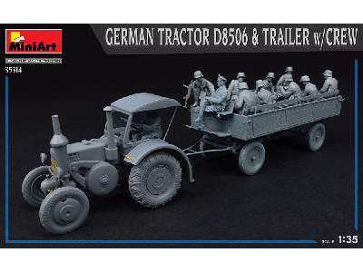 Niemiecki traktor rolniczy D8506 z kierowcą i żołnierzami - zdjęcie 12