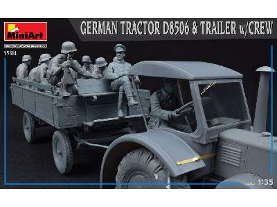 Niemiecki traktor rolniczy D8506 z kierowcą i żołnierzami - zdjęcie 16