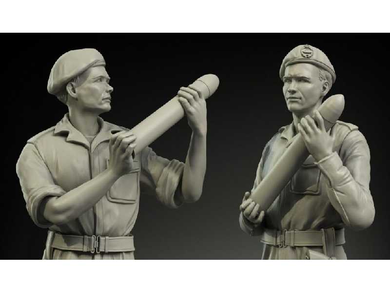 British Rac North Africa Loading 75mm Ammo Soldiers Set - zdjęcie 1 British Rac North Africa Loading 75mm Ammo Soldiers Set - zdjęcie 1