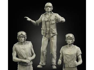 Usmc (Pto) Late Sherman Tank Crew (3 Figures) - zdjęcie 1