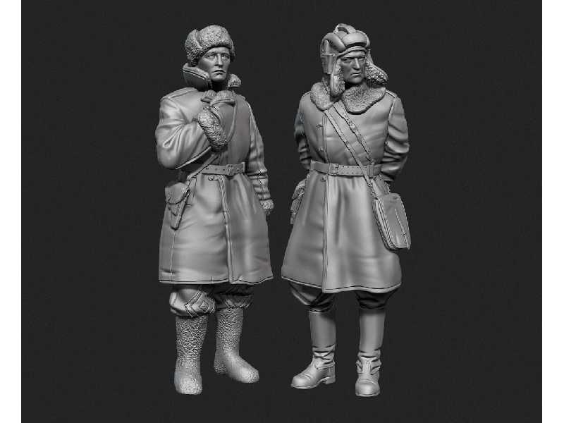 Soviet Tank Officers In Sheepskin Coat Set - zdjęcie 1 Soviet Tank Officers In Sheepskin Coat Set - zdjęcie 1