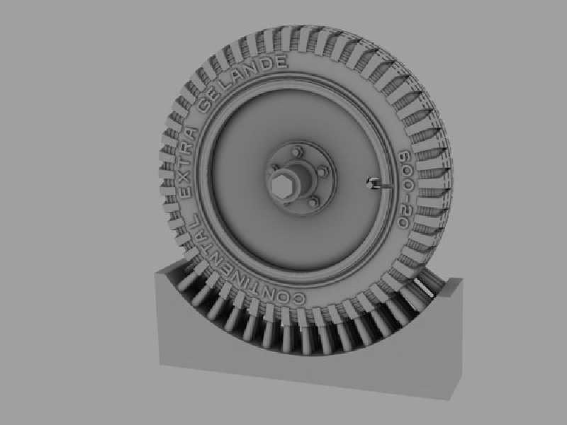 Road Wheels For Flak/Nebelwerfer Trailers (Gelande Pattern) - zdjęcie 1