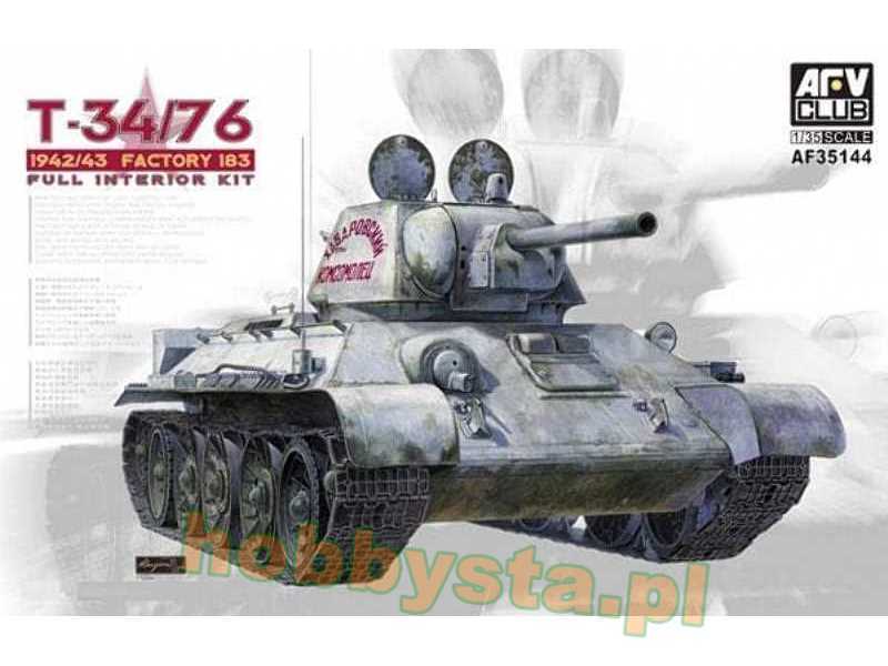 T-34/76 1942/43 fabryka nr 183 - model z wnętrzem - zdjęcie 1 T-34/76 1942/43 fabryka nr 183 - model z wnętrzem - zdjęcie 1