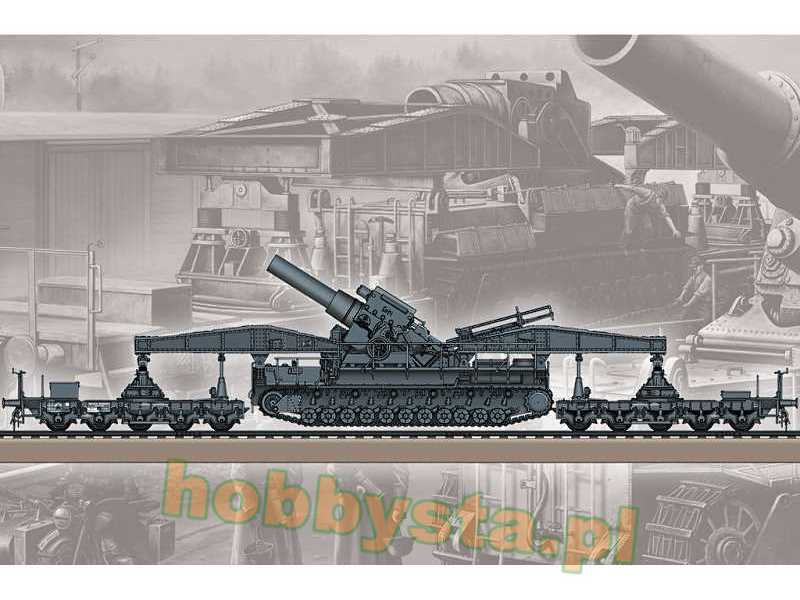 German Karl-Geraet 040/041 On Railway Transport Carrier - zdjęcie 1 German Karl-Geraet 040/041 On Railway Transport Carrier - zdjęcie 1