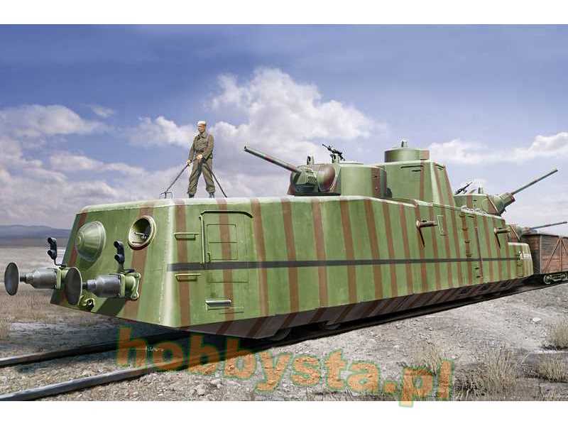 Radziecki wagon pacerny MBV-2 z armatą F-34 - zdjęcie 1 Radziecki wagon pacerny MBV-2 z armatą F-34 - zdjęcie 1