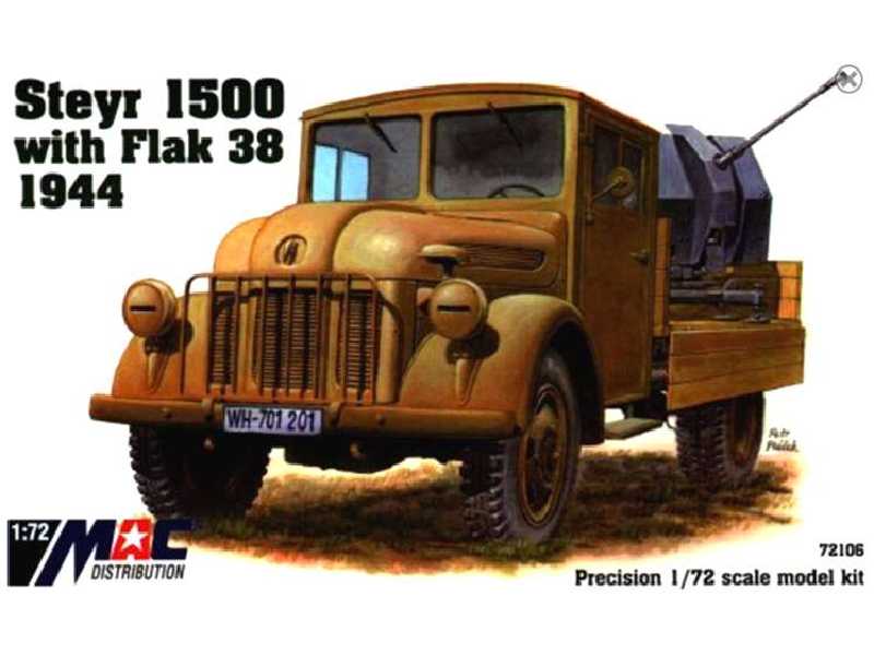 Ciężarówka Steyer 1500 z działem Flak 38 - zdjęcie 1 Ciężarówka Steyer 1500 z działem Flak 38 - zdjęcie 1