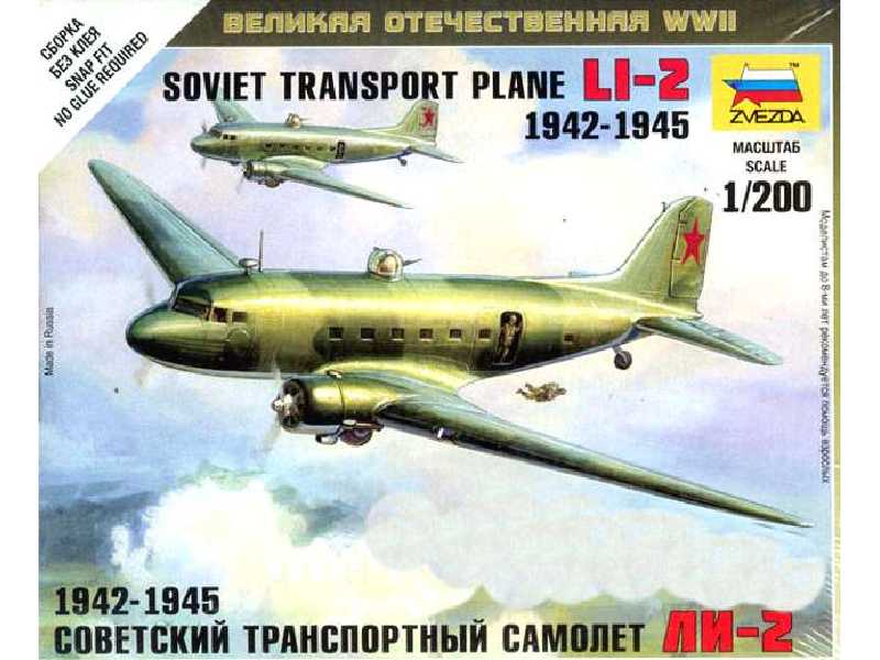 Sowiecki samolot transportowy Li-2 1942-1945 - zdjęcie 1 Sowiecki samolot transportowy Li-2 1942-1945 - zdjęcie 1