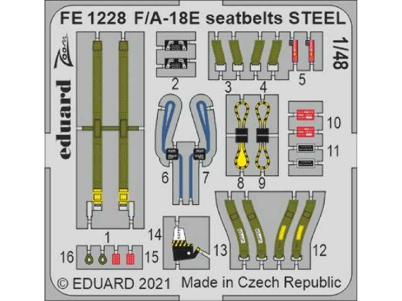 F/ A-18E seatbelts STEEL 1/48 - zdjęcie 1