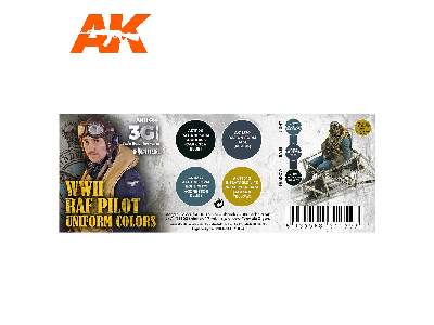 AK 11689 WWii RAF Pilot Uniform Colors Set - zdjęcie 2