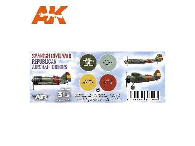 AK 11713 Spanish Civil War. Republican Aircraft Colors Set - zdjęcie 2