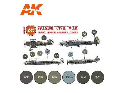 AK 11714 Spanish Civil War. Legion Condor Aircraft Colors Set - zdjęcie 2