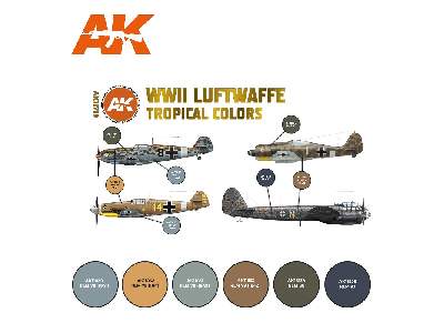AK 11719 WWii Luftwaffe Tropical Colors Set - zdjęcie 2