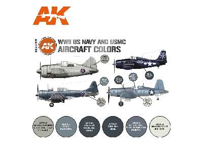 AK 11729 WWii US Navy & Usmc Aircraft Colors Set - zdjęcie 2