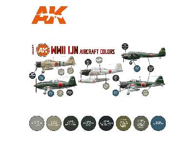 AK 11737 WWii IJN Aircraft Colors Set - zdjęcie 2