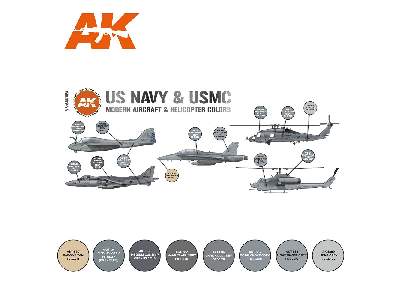 AK 11744 US Navy & Usmc Modern Aircraft & Helicopter Colors Set - zdjęcie 2