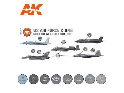 AK 11746 US Air Force & Ang Modern Aircraft Colors Set - zdjęcie 2