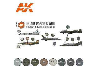 AK 11747 US Air Force & Ang Aircraft Colors 1960s-1980s Set - zdjęcie 2