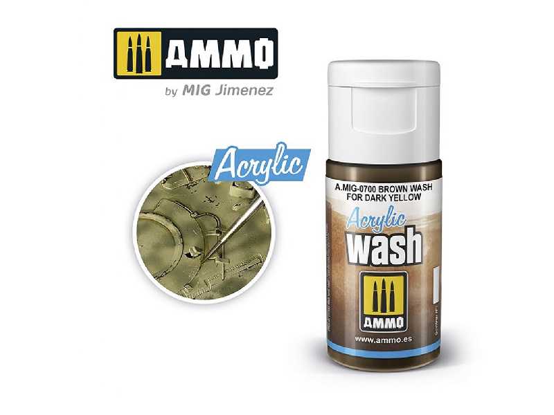 A.Mig 0700 Acrylic Wash Brown Wash For Dark Yellow - zdjęcie 1 A.Mig 0700 Acrylic Wash Brown Wash For Dark Yellow - zdjęcie 1