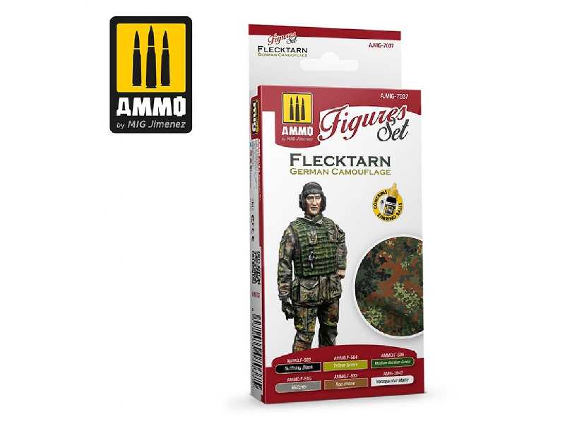 A.Mig 7037 Flecktarn German Camouflage Figures Set - zdjęcie 1