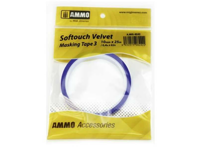 Softouch Velvet Masking Tape #3 (10mm X 25m) - zdjęcie 1 Softouch Velvet Masking Tape #3 (10mm X 25m) - zdjęcie 1