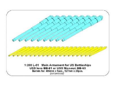 Lufy do pancernika Iova lub Missouri 406mm x9, 127mm x20 - zdjęcie 14