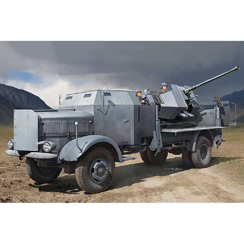 Ciężarówka opancerzona Mercedes-Benz L4500a z działem 3.7cm Flak 37 - zdjęcie 1 Ciężarówka opancerzona Mercedes-Benz L4500a z działem 3.7cm Flak 37 - zdjęcie 1