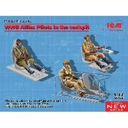 Figurki pilotów aliantów w kokpicie (Brytyjczyk, Amerykanin, Rosjanin) - zdjęcie 1