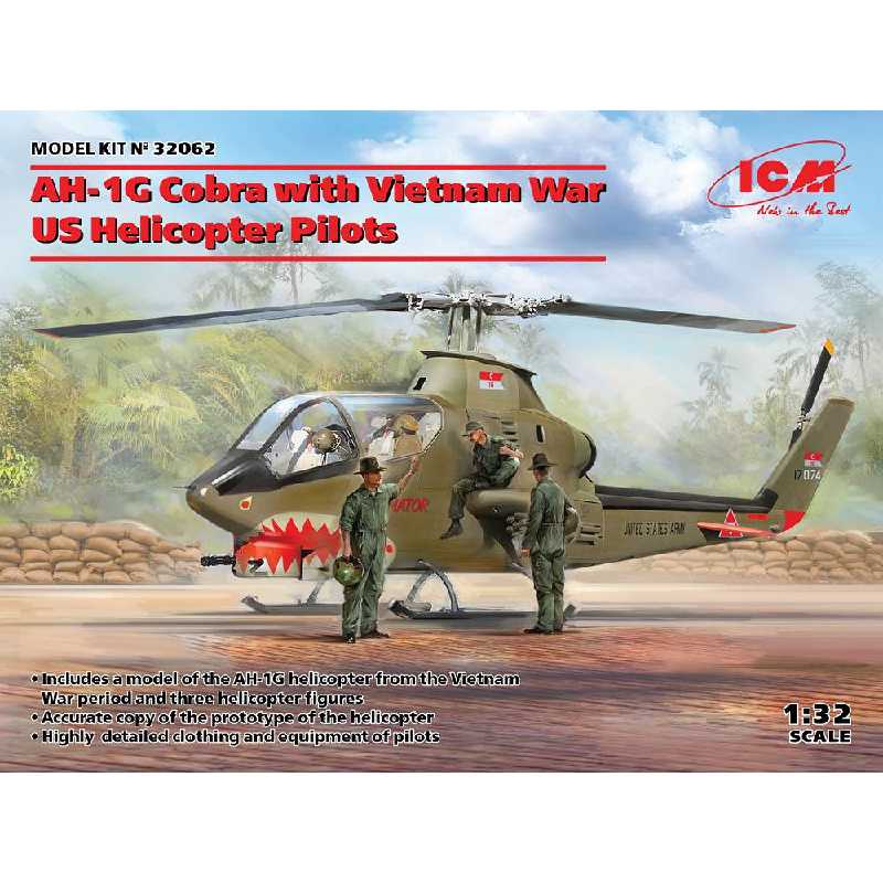 Śmigłowiec AH-1G Cobra z pilotami - Wietnam - zdjęcie 1 Śmigłowiec AH-1G Cobra z pilotami - Wietnam - zdjęcie 1