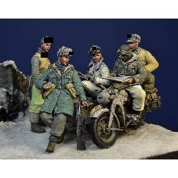 "unternehmen Frühlingserwachen" 3.Ss Pzdiv. Soldiers, Hungary, Winter 1945 For Zündapp Ks 750 Moto - zdjęcie 1