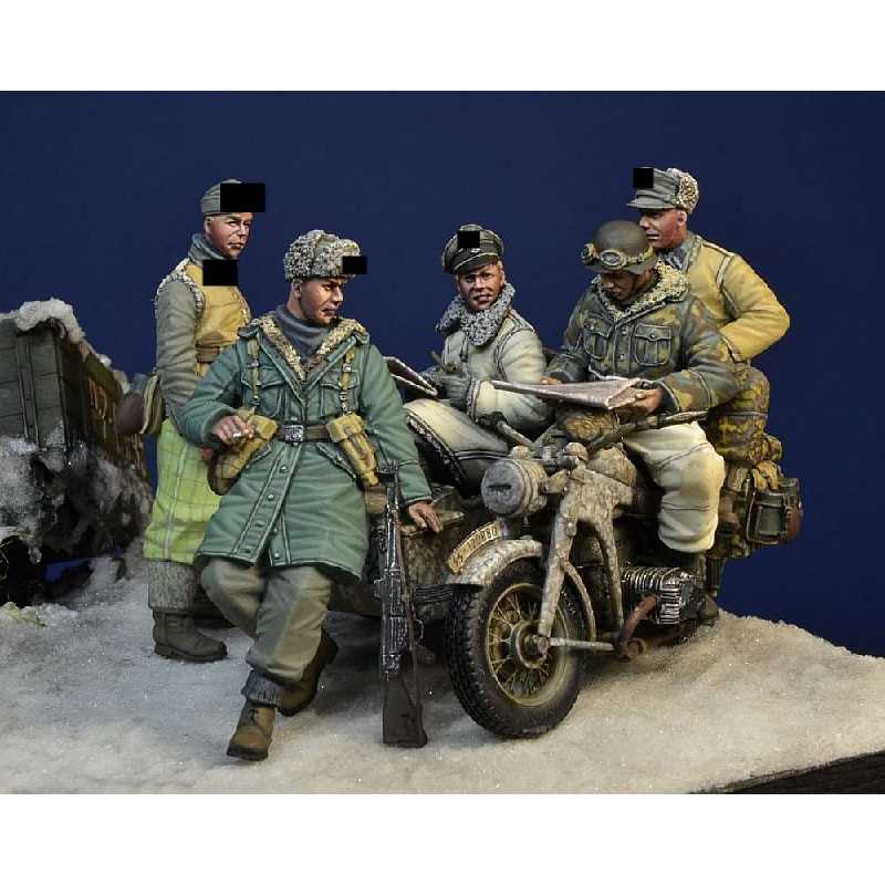 "unternehmen Frühlingserwachen" 3.Ss Pzdiv. Soldiers, Hungary, Winter 1945 For Zündapp Ks 750 Moto - zdjęcie 1