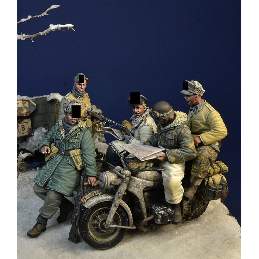 "unternehmen Frühlingserwachen" 3.Ss Pzdiv. Soldiers, Hungary, Winter 1945 For Zündapp Ks 750 Moto - zdjęcie 2