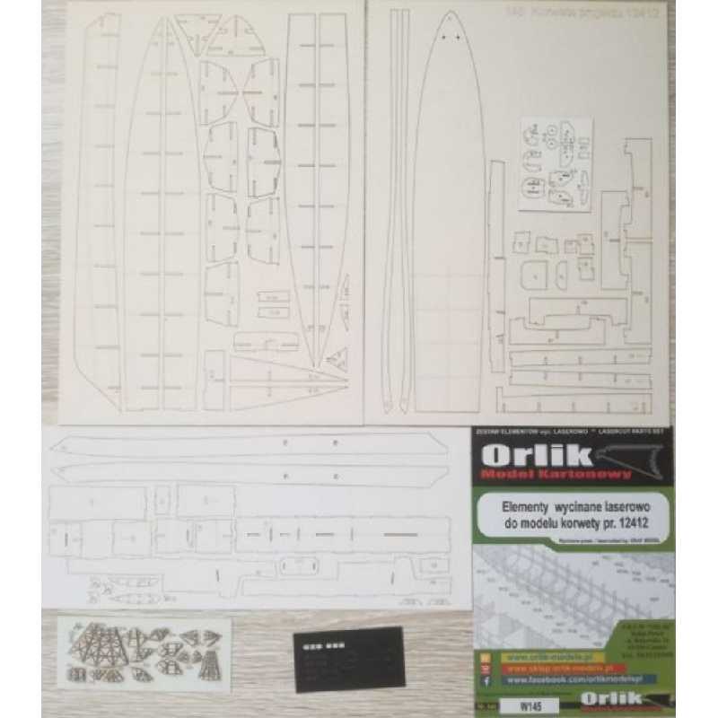Elementy Wycinane Laserowo Do Modelu Korwety Pr. 12412 - zdjęcie 1