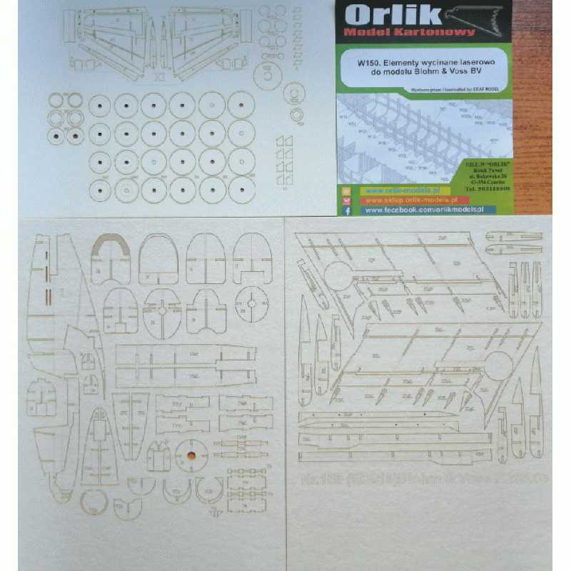 W150. Elementy Wycinane Laserowo Do Modelu Blohm & Voss Bv P.205.03 - zdjęcie 1
