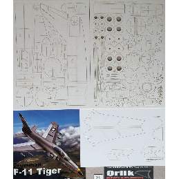 Elementy Wycinane Laserowo Do Modelu Grumman F-11 Tiger - zdjęcie 1