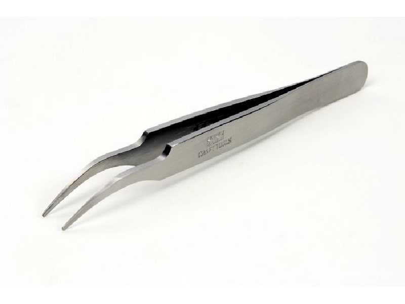 Pinceta zakrzywiona - Tamiya HG Angled Tweezers Round Tip - zdjęcie 1 Pinceta zakrzywiona - Tamiya HG Angled Tweezers Round Tip - zdjęcie 1
