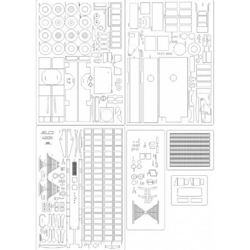 Jelcz 420s - Szkielet, Detale, Oszklenie, Bieżniki - Zestaw Elementów Wyciętych Laserem - zdjęcie 1