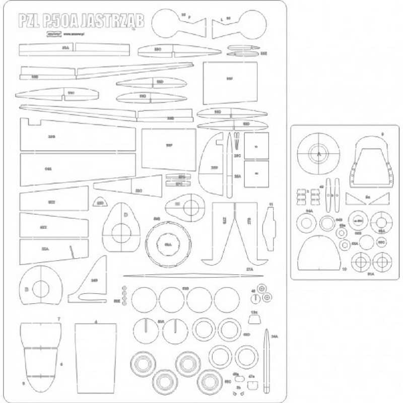 Pzl P.50a Jastrząb - Szkielet - zdjęcie 1