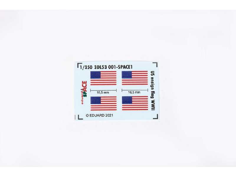 US ensign flag WWII SPACE 1/350 - zdjęcie 1 US ensign flag WWII SPACE 1/350 - zdjęcie 1