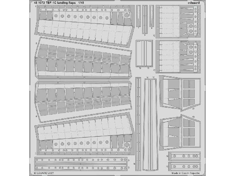 TBF-1C landing flaps 1/48 - zdjęcie 1 TBF-1C landing flaps 1/48 - zdjęcie 1