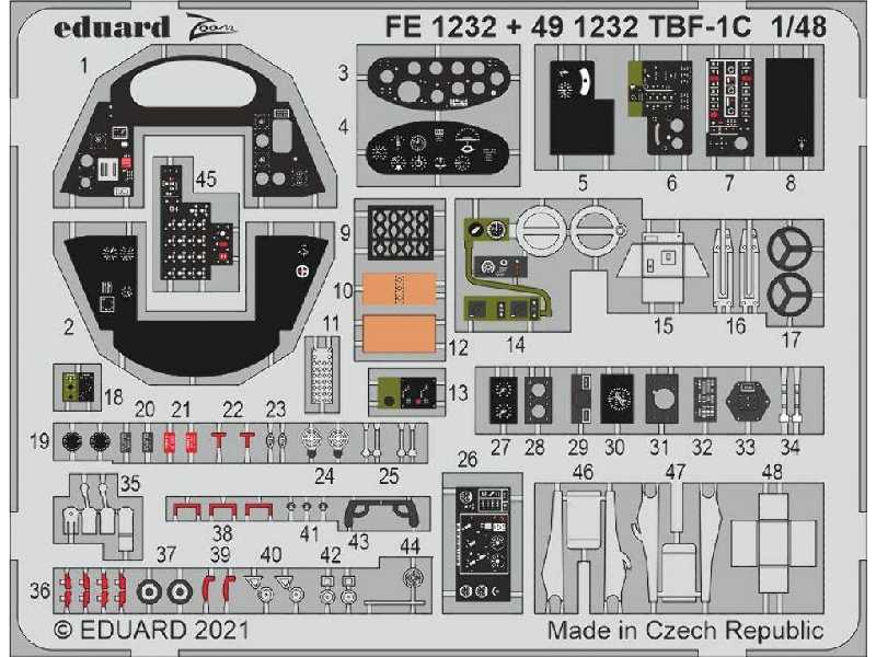 TBF-1C interior 1/48 - zdjęcie 1 TBF-1C interior 1/48 - zdjęcie 1