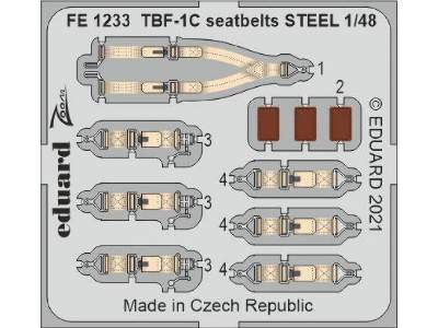 TBF-1C seatbelts STEEL 1/48 - zdjęcie 1