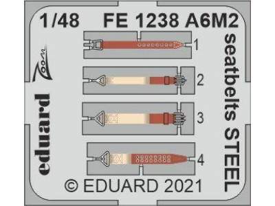 A6M2 seatbelts STEEL 1/48 - zdjęcie 1