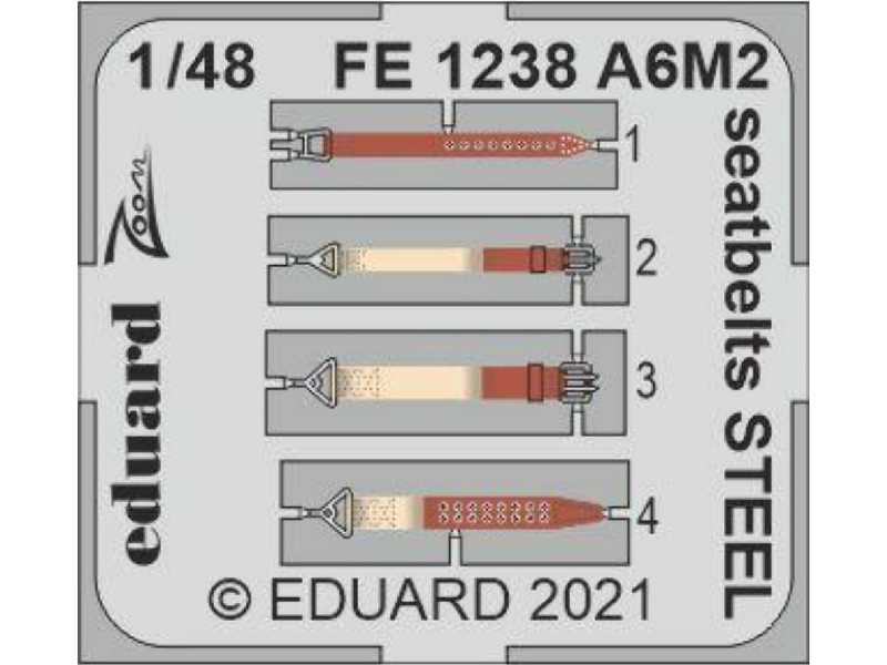 A6M2 seatbelts STEEL 1/48 - zdjęcie 1 A6M2 seatbelts STEEL 1/48 - zdjęcie 1