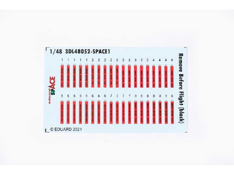 Remove Before Flight (black) SPACE 1/48 - zdjęcie 1 Remove Before Flight (black) SPACE 1/48 - zdjęcie 1