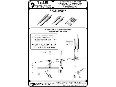 Spitfire Mk. Vc - Lufy Działek Hispano 20mm W Osłonach I Końcówki Luf Browning .303 (Do Modelu E - zdjęcie 3