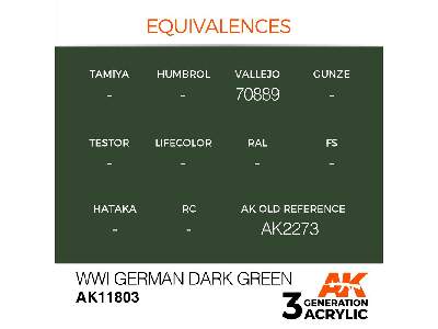 Ak 11803 Wwi German Dark Green - zdjęcie 3