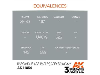 Ak 11854 Raf Camouflage (Barley) Grey Bs381c/626 - zdjęcie 3