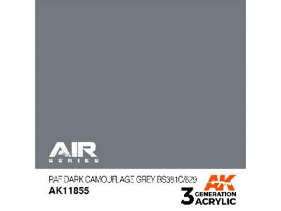 Ak 11855 Raf Dark Camouflage Grey Bs381c/629 - zdjęcie 1