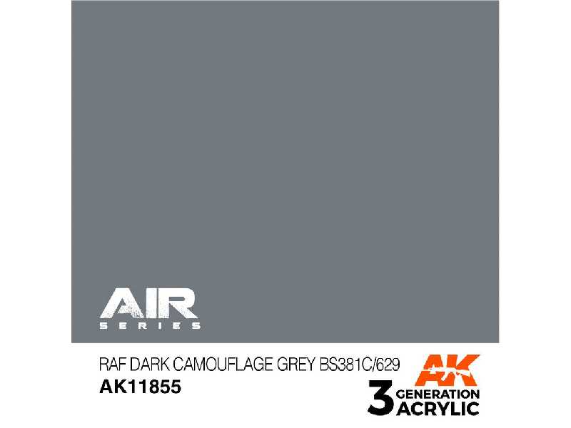 Ak 11855 Raf Dark Camouflage Grey Bs381c/629 - zdjęcie 1 Ak 11855 Raf Dark Camouflage Grey Bs381c/629 - zdjęcie 1