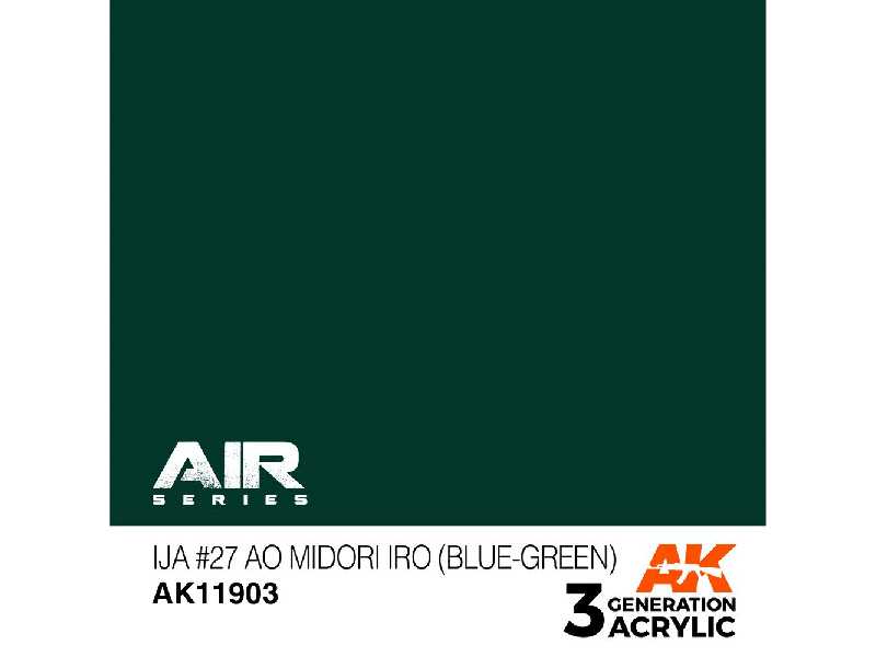 Ak 11903 Ija #27 Ao Midori Iro (Blue-green) - zdjęcie 1 Ak 11903 Ija #27 Ao Midori Iro (Blue-green) - zdjęcie 1